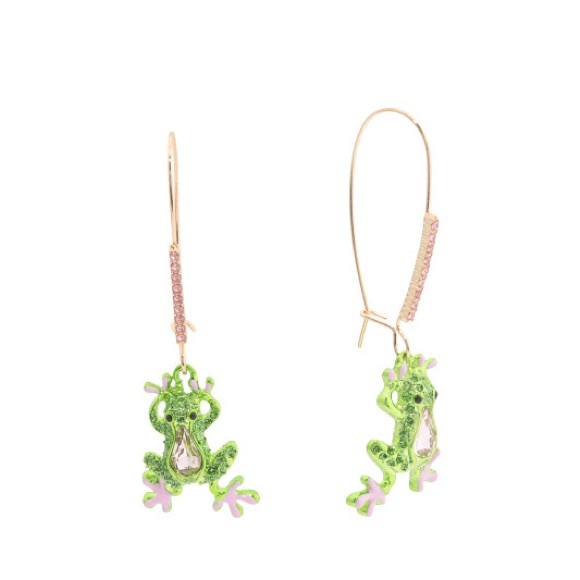 Betsey Johnson Jewelry - BETSEY JOHNSON
backyard frog earrings  NIB